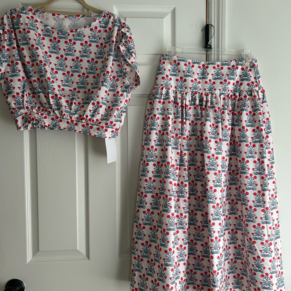 Floral Print Two-Piece Dress Set